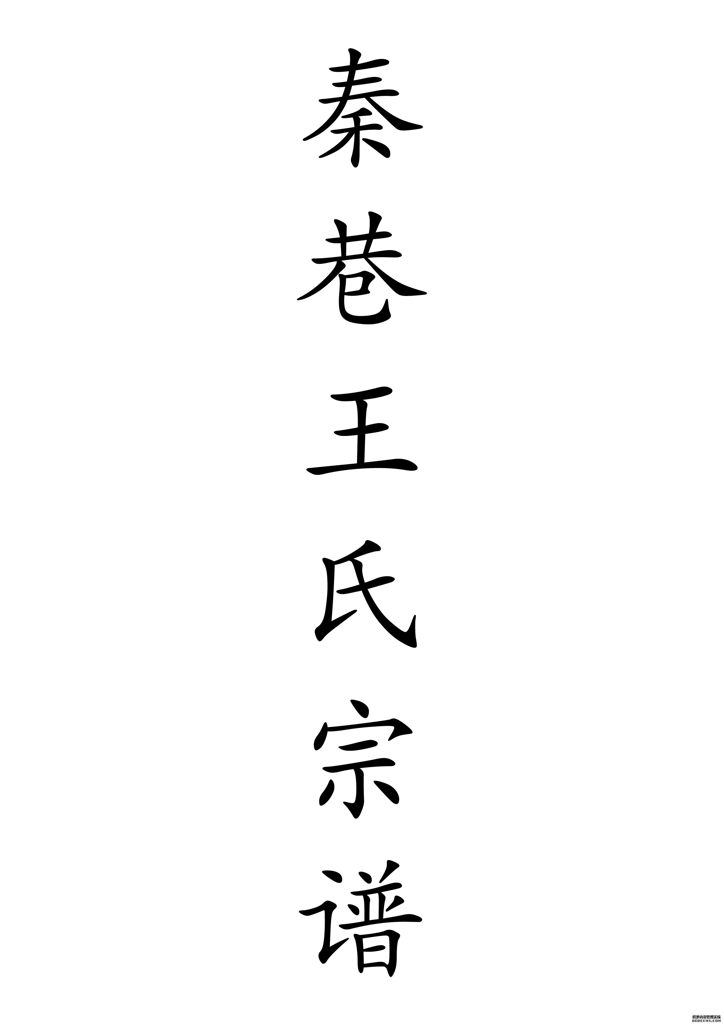 T-0037秦巷王氏宗谱