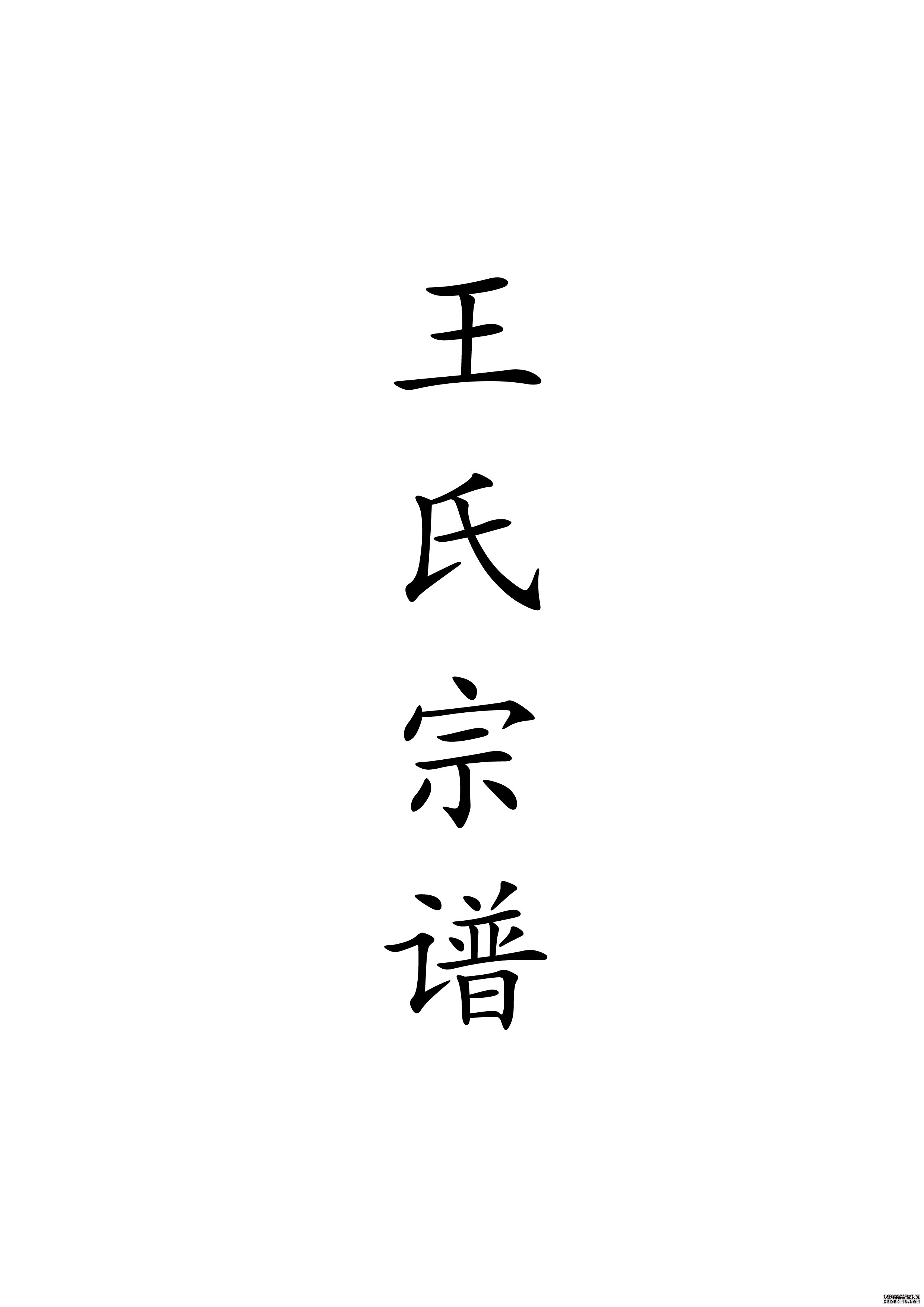 T-0044王氏宗谱